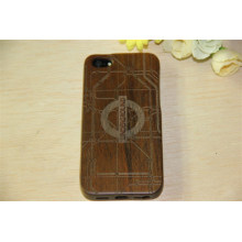 Caja de madera barata fina del teléfono de la contraportada del grano de madera del precio barato para el iPhone